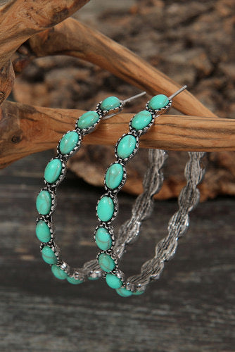 Turquoise C-ring Earrings