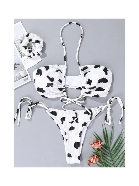 Cow Print Bikini Bottoms