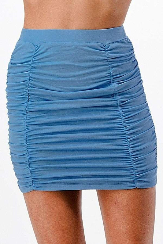 Ruched Mini Skirt