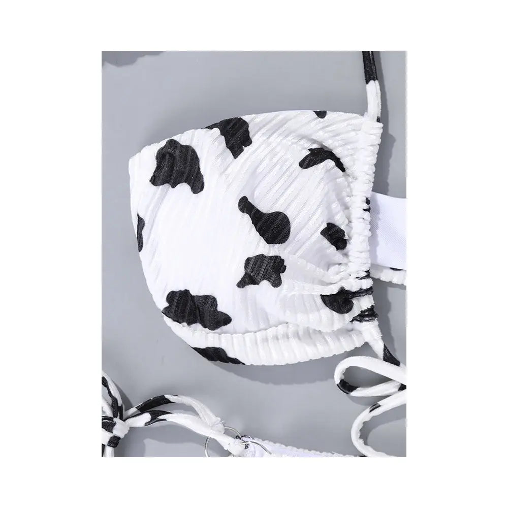 Cow Print Bikini Top